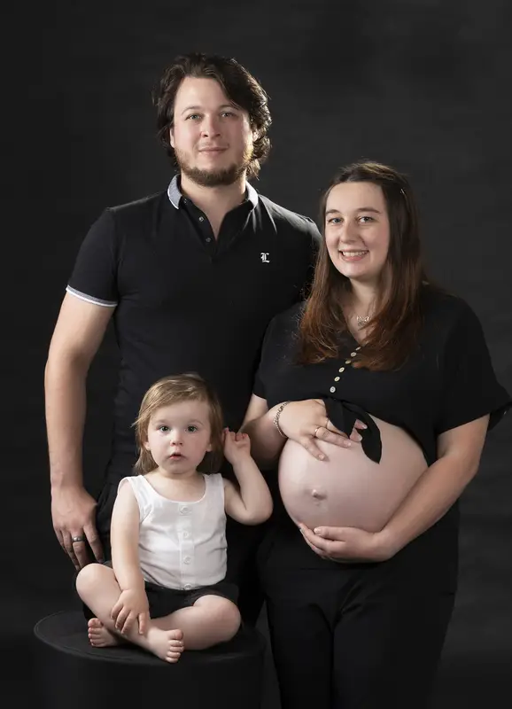 portrait de grossesse en famille